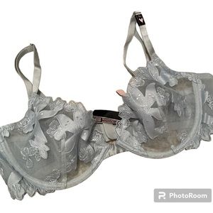 Victoria’s Secret Lite Blue Lace Sexy Bra 36C Womens Lingerie Brand New With Tag